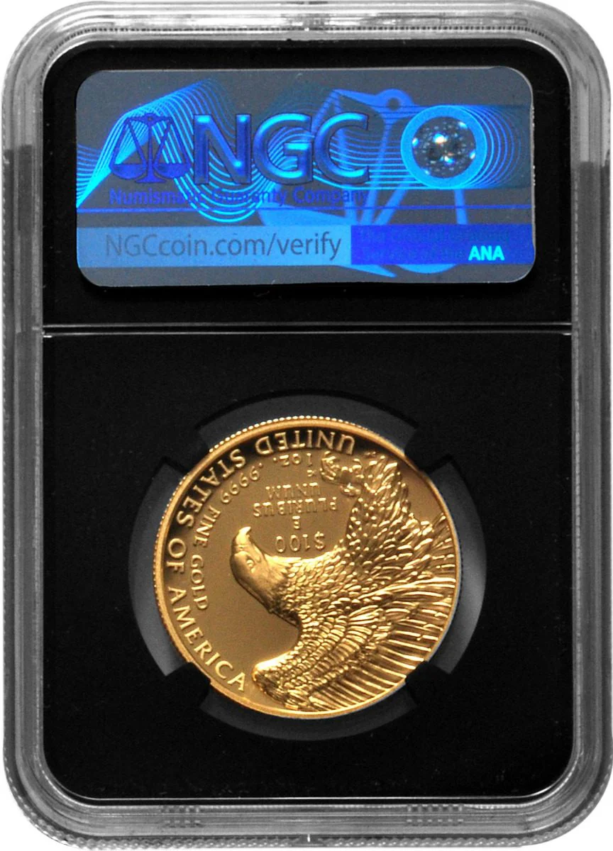 2019 $100 High Relief SP70 HIGH RELIEF SP70 First Day ANA Show Signed by two U.S. Mint Directors - Image 3