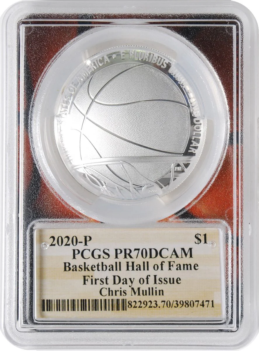 2020 $1 Basketball Hall of Fame First Day of Issue - Dream Team 5-Piece Set PCGS PR70 DCAM - Image 2