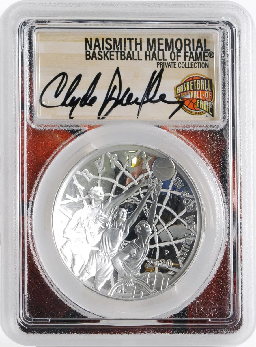 2020 $1 Basketball Hall of Fame First Day of Issue - Dream Team 5-Piece Set PCGS PR70 DCAM - Image 5