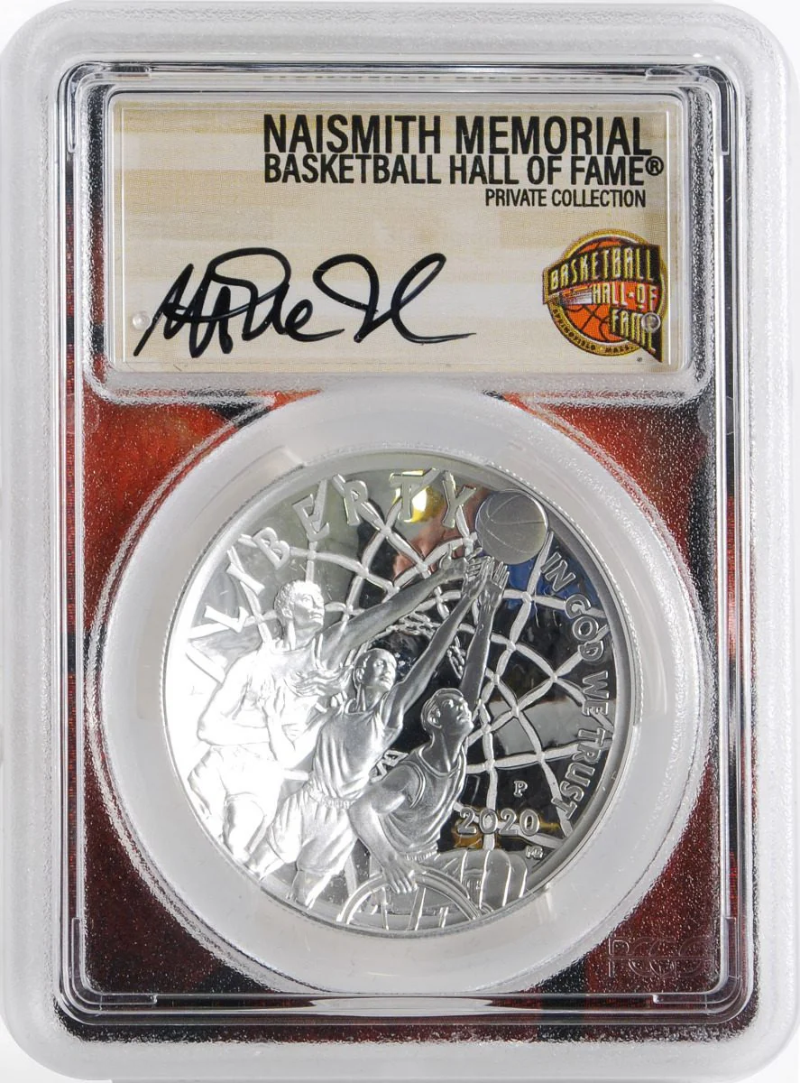 2020 $1 Basketball Hall of Fame First Day of Issue - Dream Team 5-Piece Set PCGS PR70 DCAM - Image 9