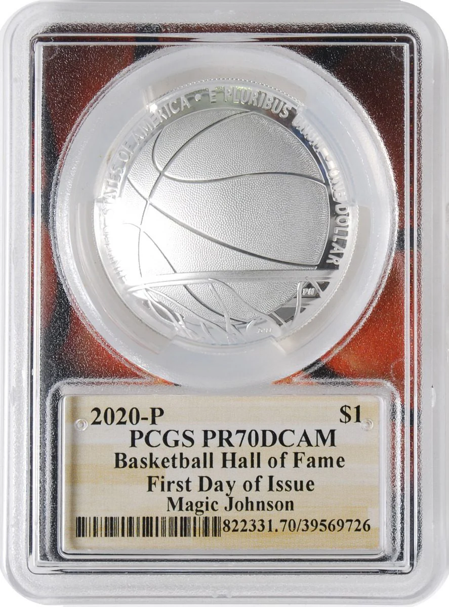 2020 Basketball Hall of Fame Proof 3-pc Set PCGS PR70 First Day of Issue w/Magic Johnson Signature - Image 2