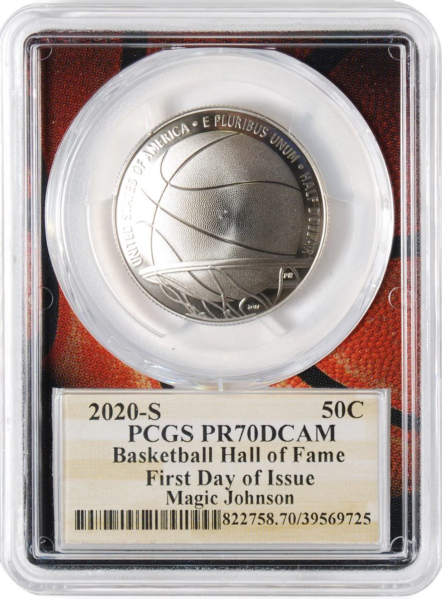 2020 Basketball Hall of Fame Proof 3-pc Set PCGS PR70 First Day of Issue w/Magic Johnson Signature - Image 4