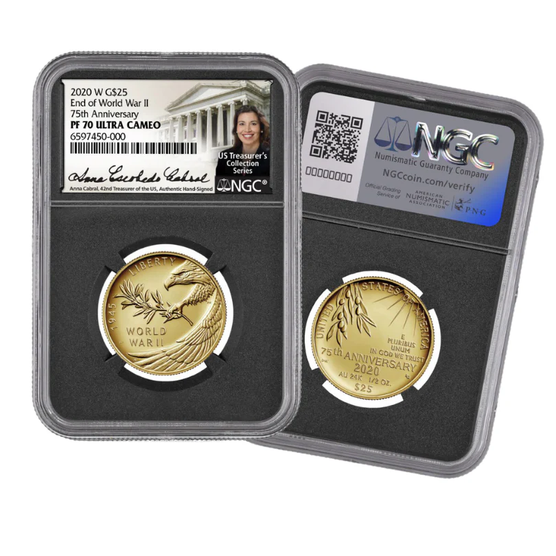 2020 W $25 GOLD WWII 75TH ANNIVERSARY CABRAL - Image 3