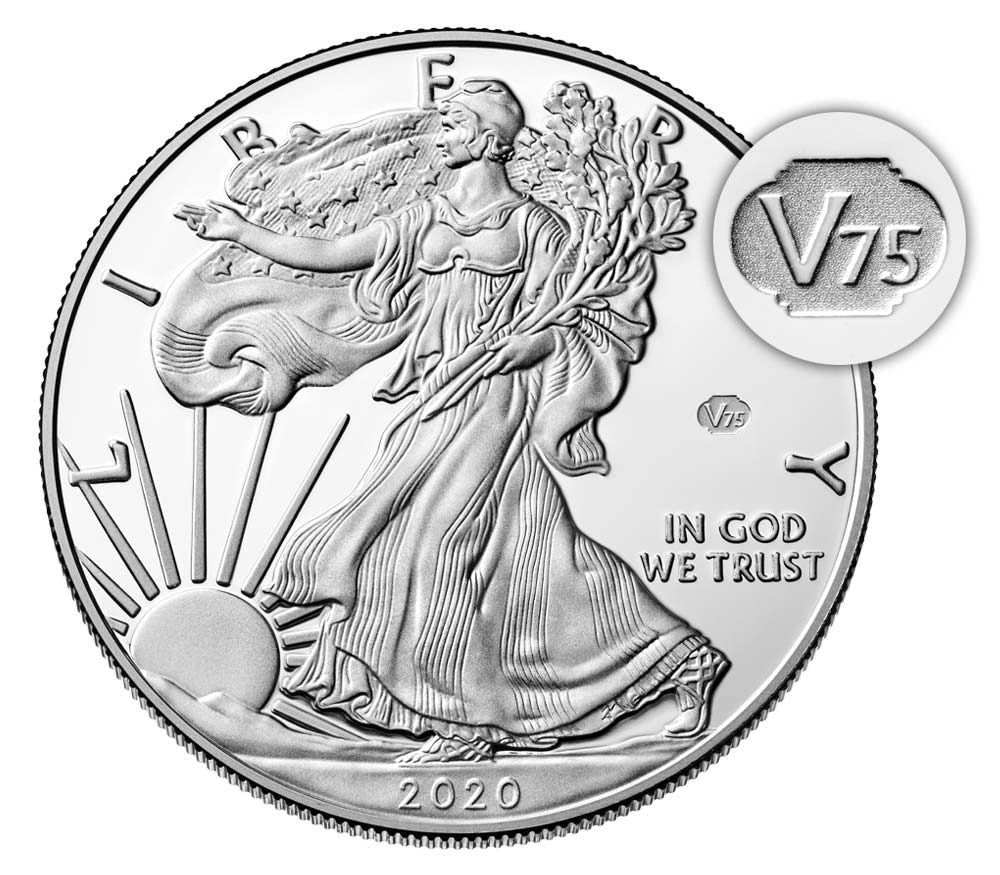 2020 W Silver Eagle V75 Privy mark Absolute Rarity - Image 3