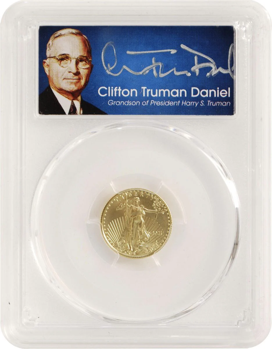 2021 Gold Eagle 4-pc Type Set PCGS MS70 First day of Issue Truman Signature - Image 2