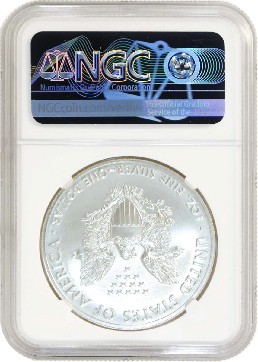 2021 (P/W/S/) SILVER EAGLE 3PC SET NGC MS70 MERCANTI ER - Image 3