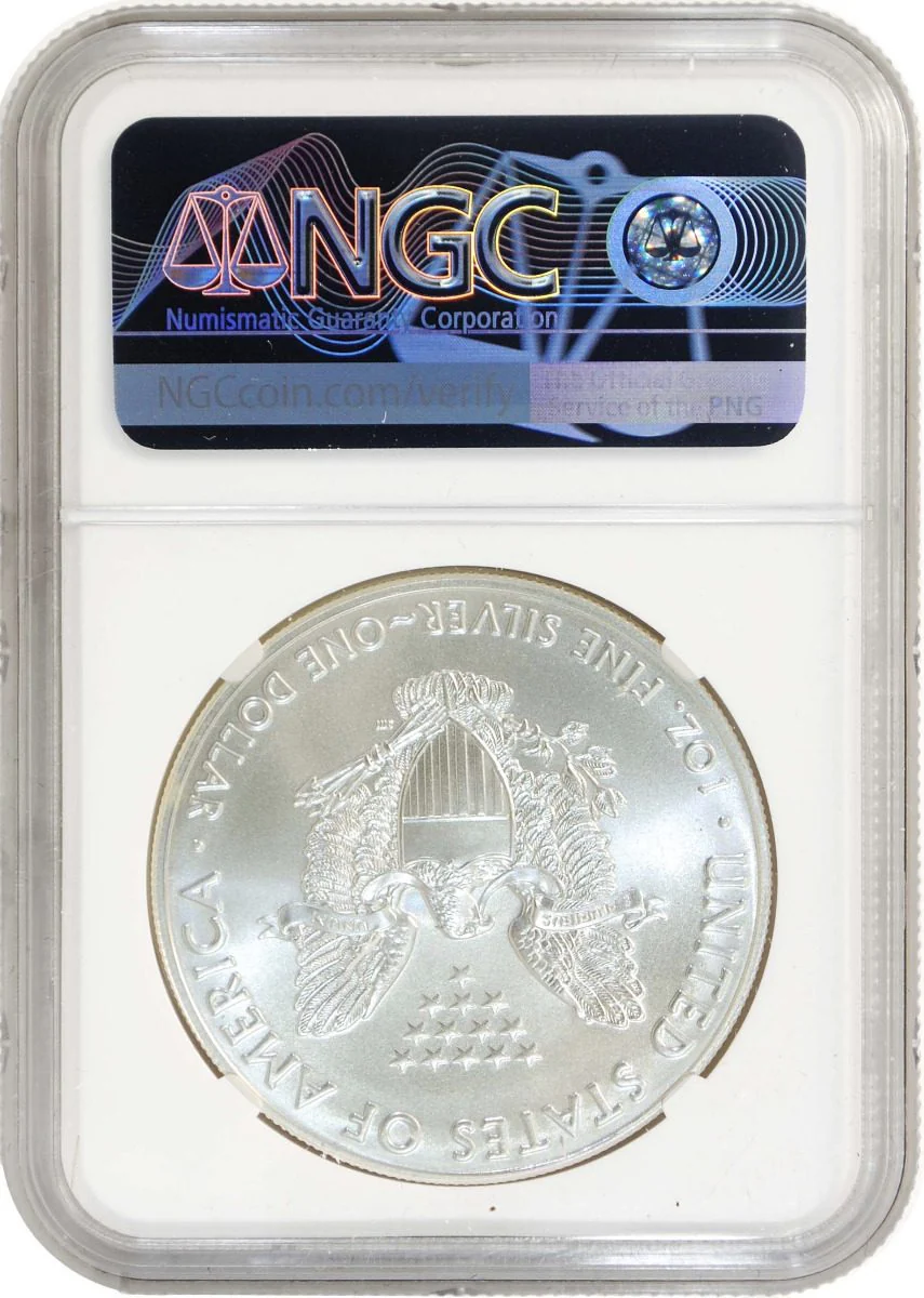 2021 (P/W/S/) SILVER EAGLE 3PC SET NGC MS70 MERCANTI ER - Image 7