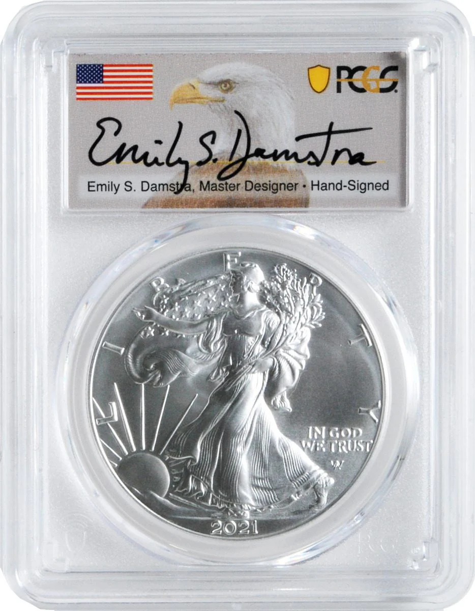 2021 Silver Eagles Last Day of production First Day of Production MS70 - Image 6