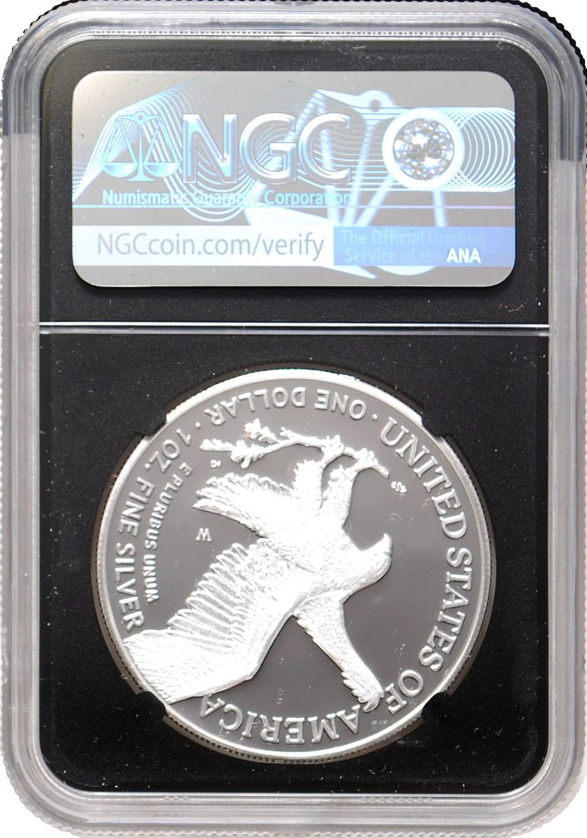 2021 W American Silver Eagle TYPE 2 Advance ReleaseĀ NGC PF70 Anna Cabral Signature Rarity - Image 2