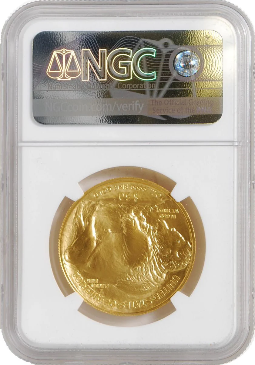 2022 1 OZ. $50 Gold Buffalo NGC MS70 FDI Michael Castle Signature - Image 3