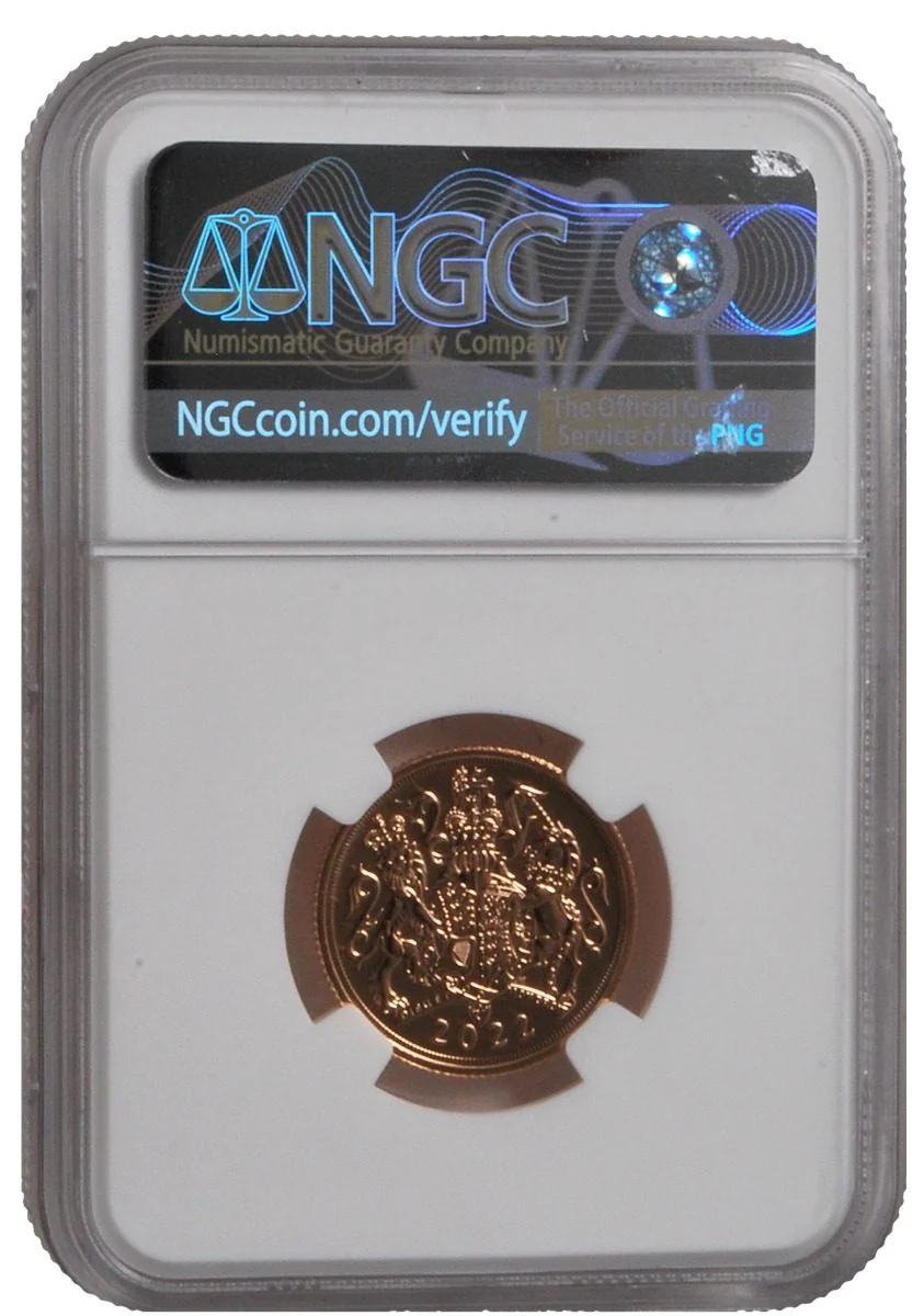 2022 2-pc Royal Succession Gold Sovereign Set MS70 DPL w/Assay master s signature - Image 2