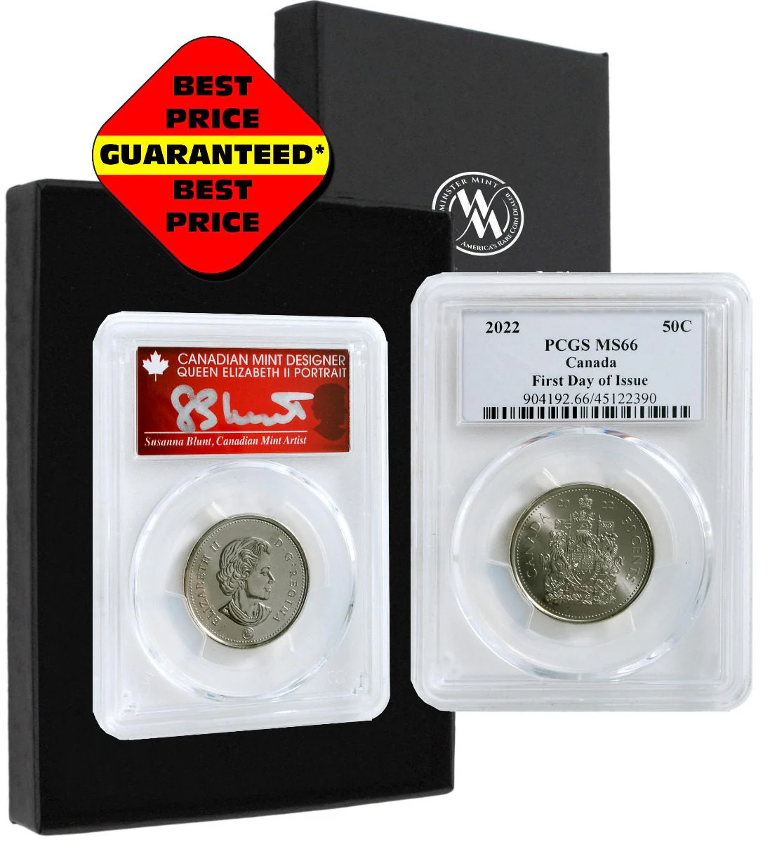 2022 50 Cent MS66 Signed By Susanna Blunt