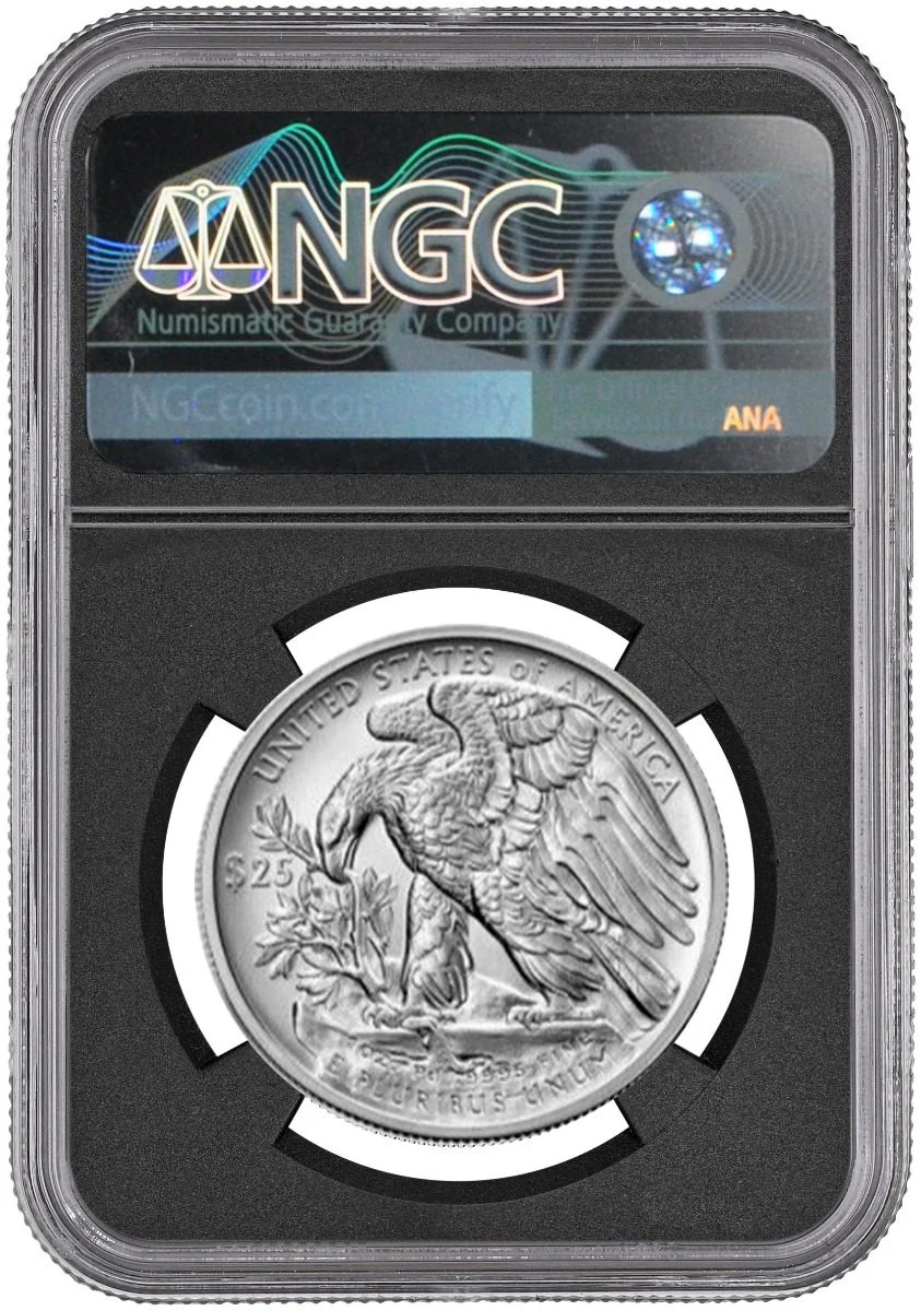 2023 $25 Palladium Eagle NGC MS70 Limited Advance Release Coin NGC MS70 Signed by David Ryder - Image 3