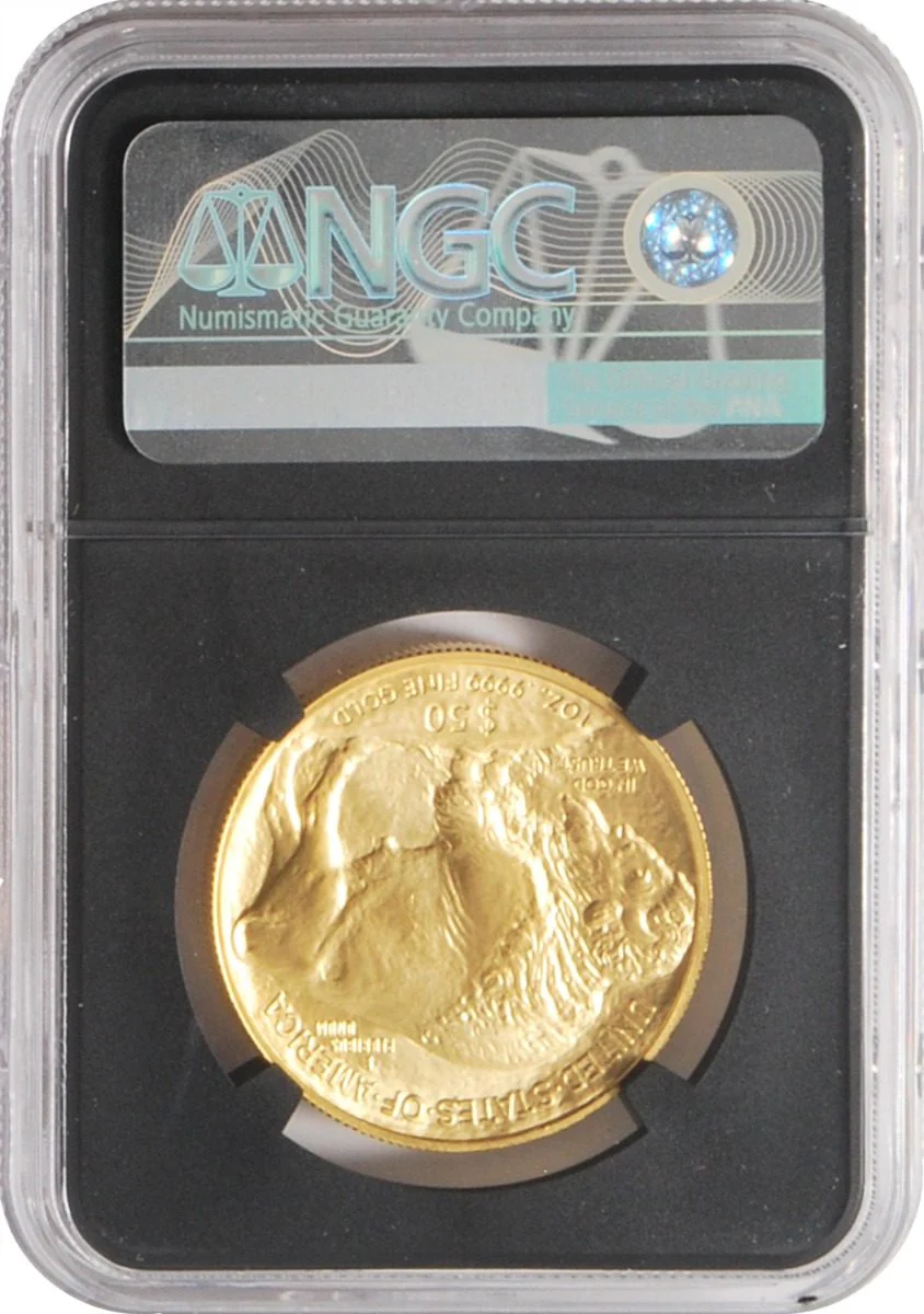 2023 $50 Gold Buffalo NGC MS70 First Day of Issue w/Anna Cabral Signature - Image 3