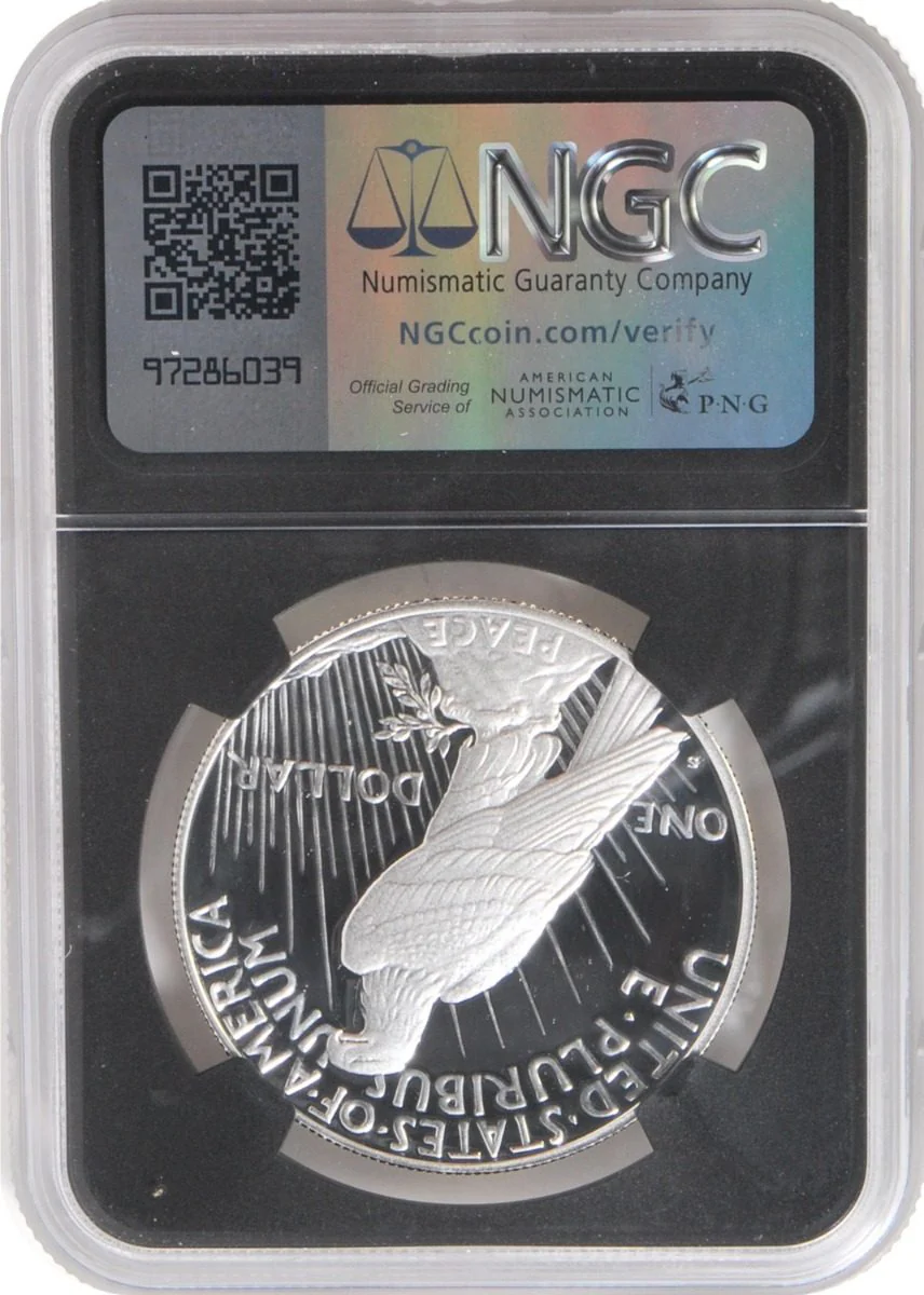 2023 6 PC Morgan and Peace Silver Dollars NGC MS70/PF70/ Reverse PF70 Advance Releases signed by Edmund C. Moy & David Ryder U.S. Mint Directors - Image 3