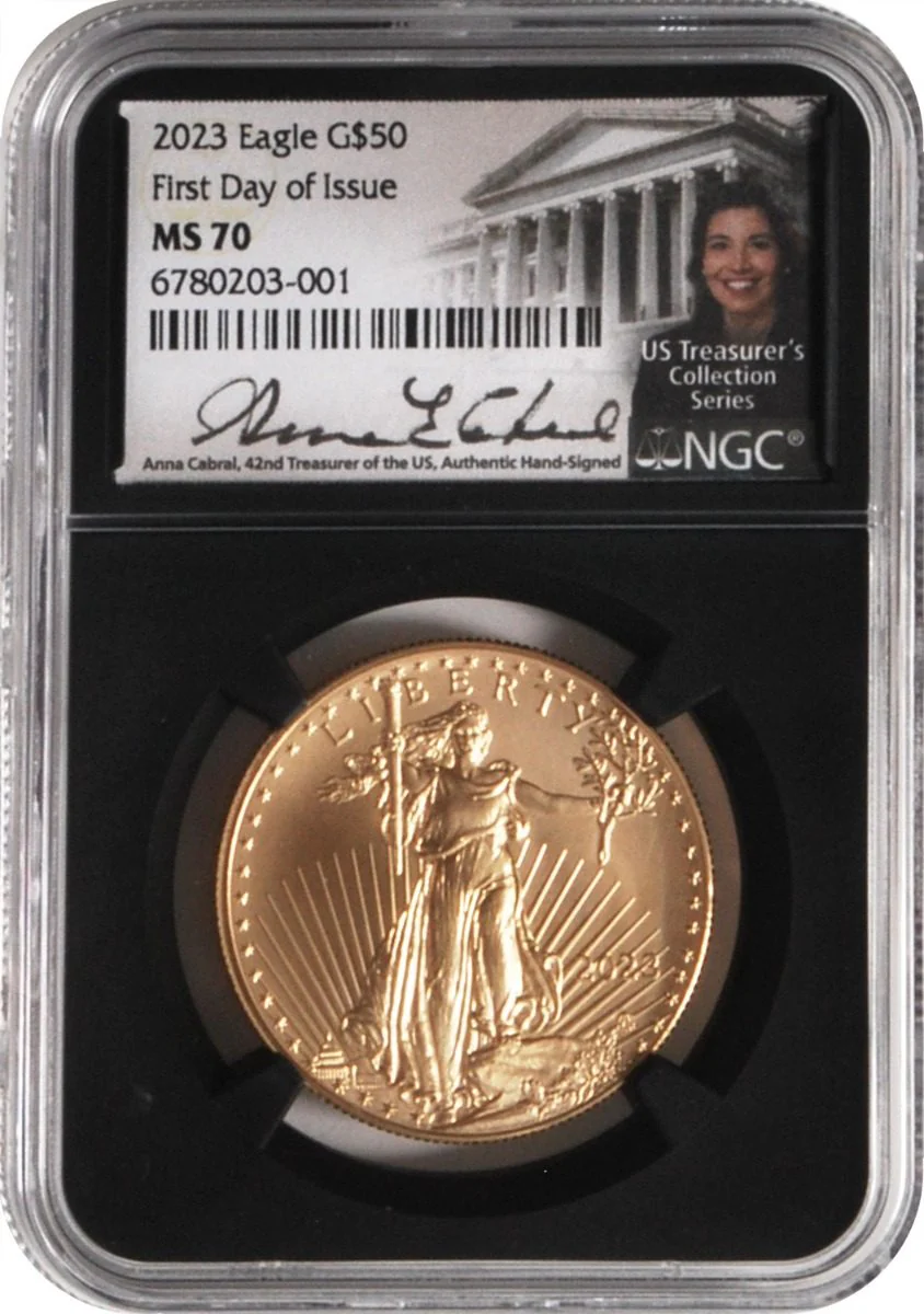 2023 Four-Piece American Gold Eagle Set MS70 First Day of Issue w/Cabral Signatures - Image 8