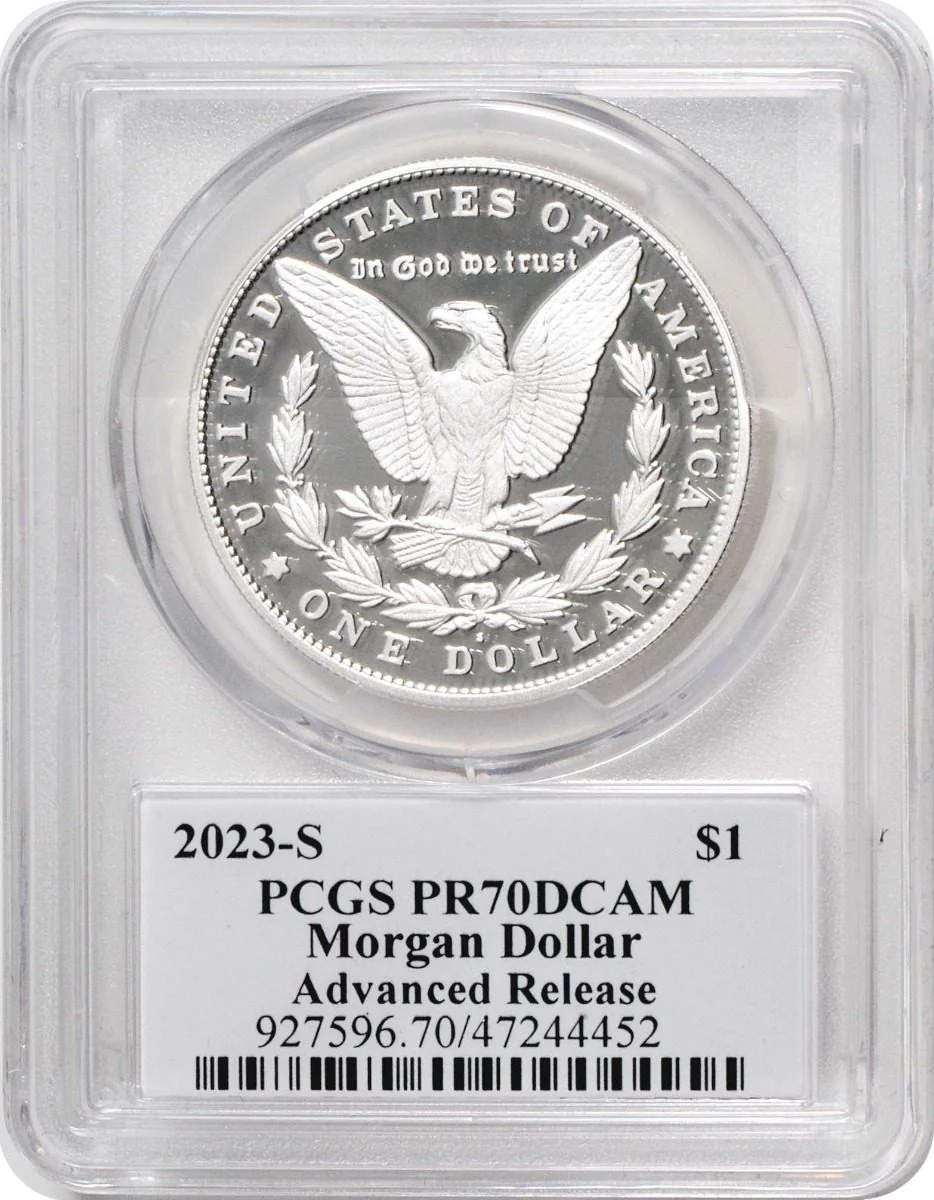 2023 S Morgan & Peace Silver Dollars PCGS PR70 DCAM Advance Release w/John Dannreuther Signatures - Image 5