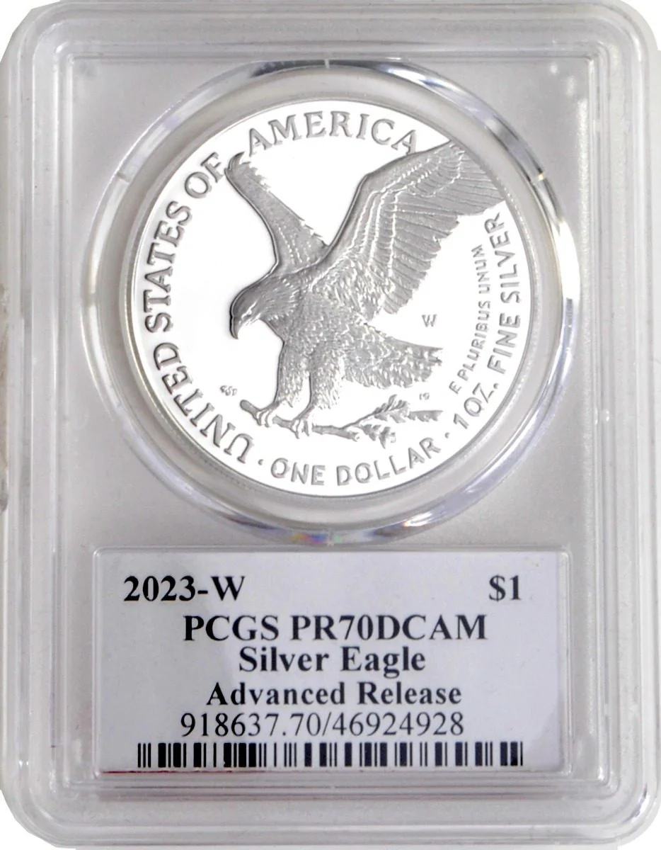 2023 W Silver Eagle PCGS PR70 Advance Release w/John Dannreuther Signature - Image 3