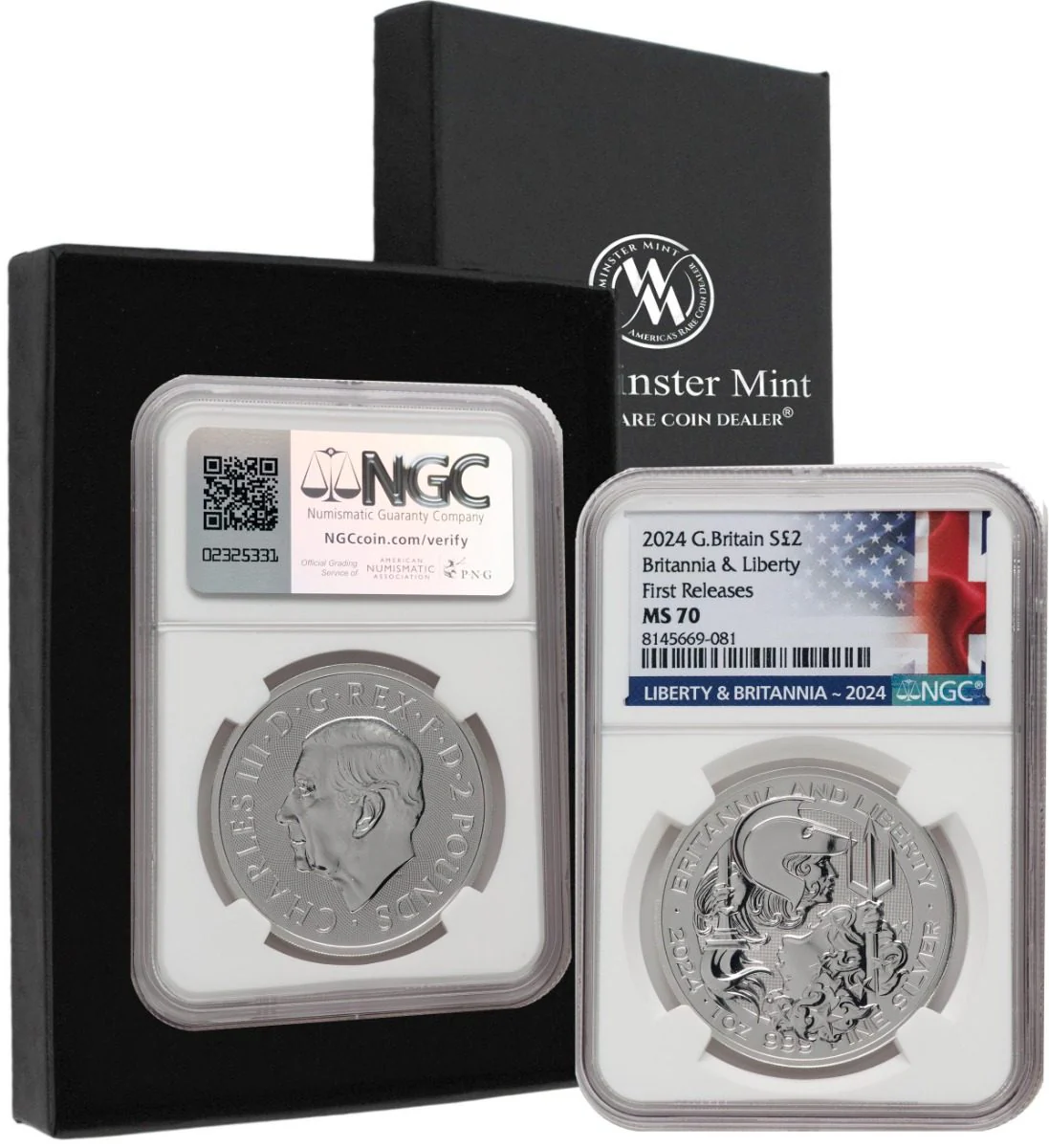 2024 £2 Britannia Liberty Silver NGC MS70 First Releases - Image 3