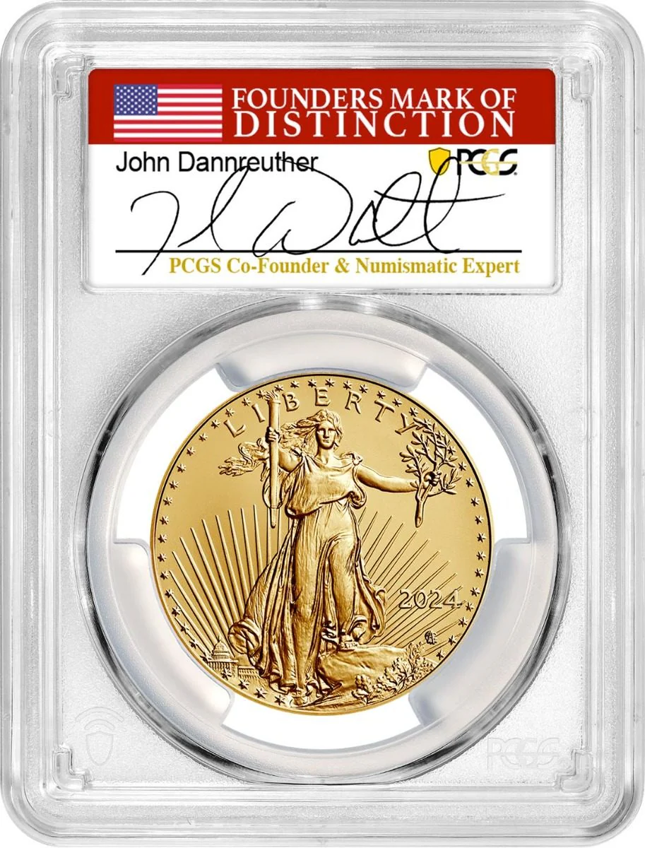 2024 4PC GOLD EAGLE SET PCGS MS70 FDOI DANNREUTHER - Image 4