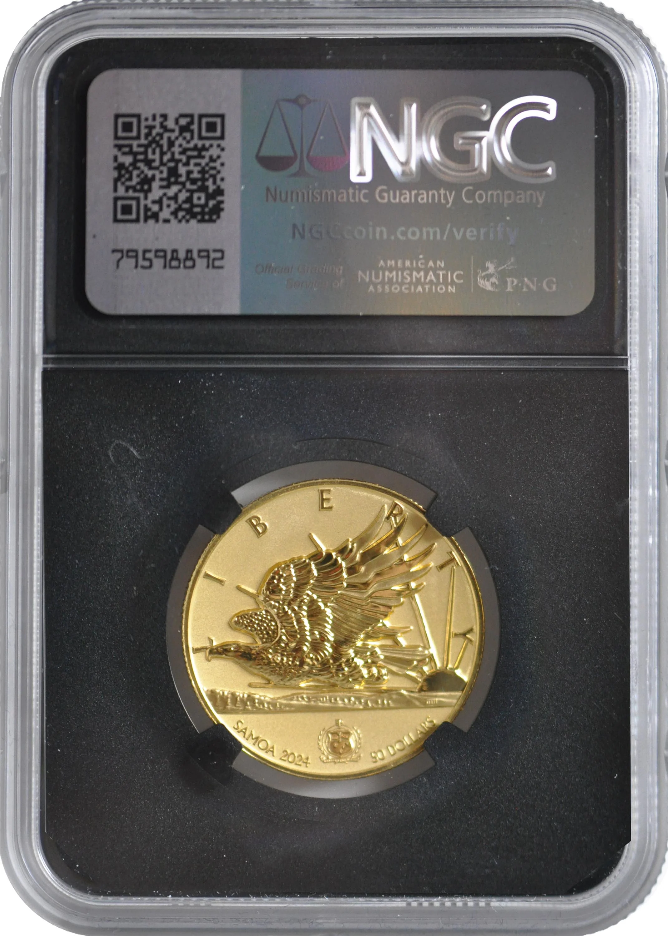 2024 $50 LIGHT OF LIBERTY GOLD ENHANCED REVERSE PROOF NGC PF70 FDI SUSAN TAYLOR - Image 2