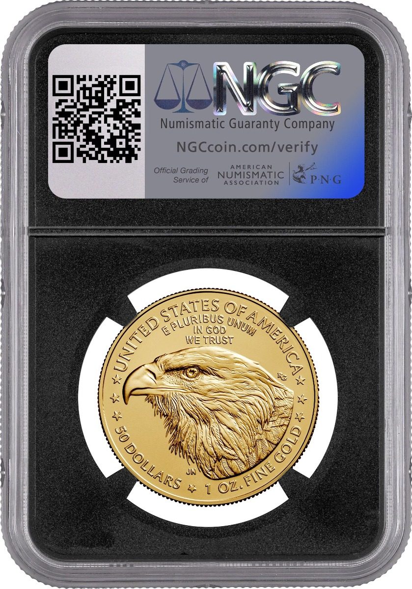 2024 GOLD EAGLE NGC MS70 FIRST DAY OF ISSUE HAND SIGNED BY ANNA ESCOBEDO CABRAL 42ND TREASURER OF THE UNITED STATES - Image 3