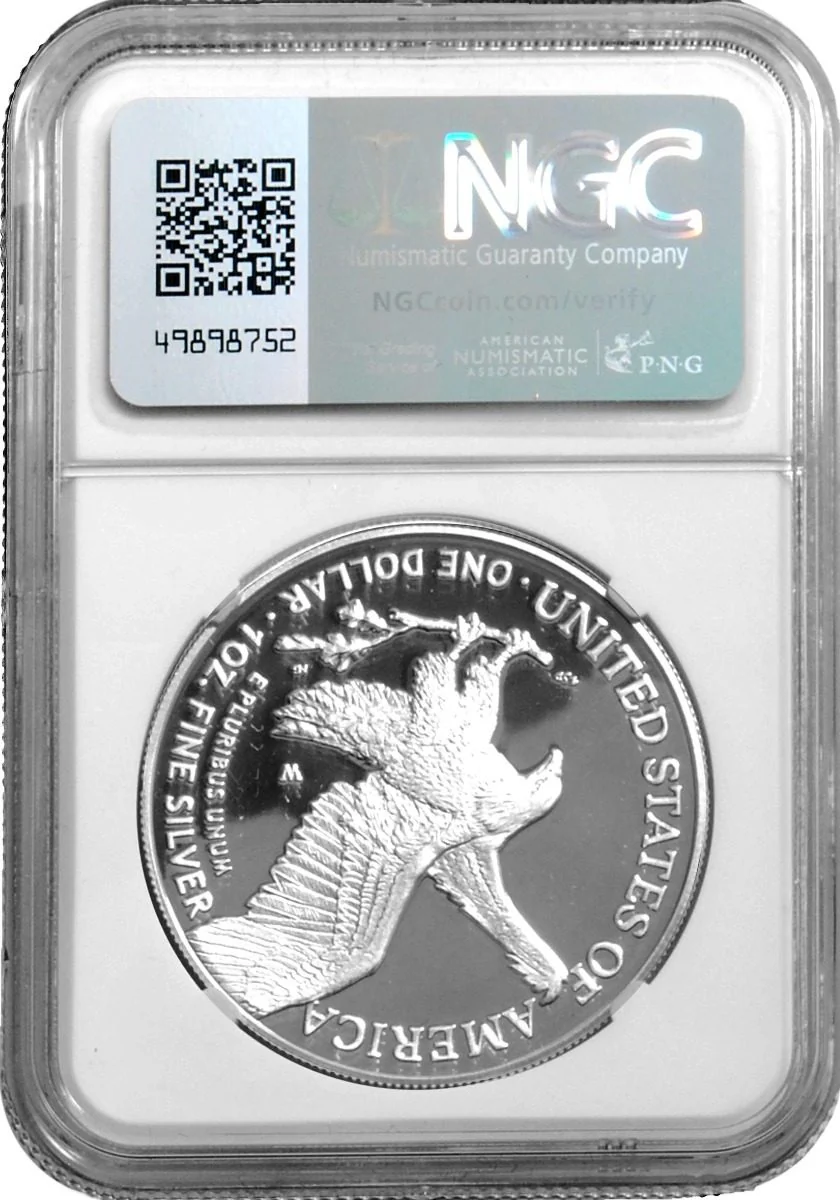 2024 W Silver Eagle Congratulations Set NGC PF70 Advance Releases Signed by Kenneth Bressett & Jeff Garrett - Image 3