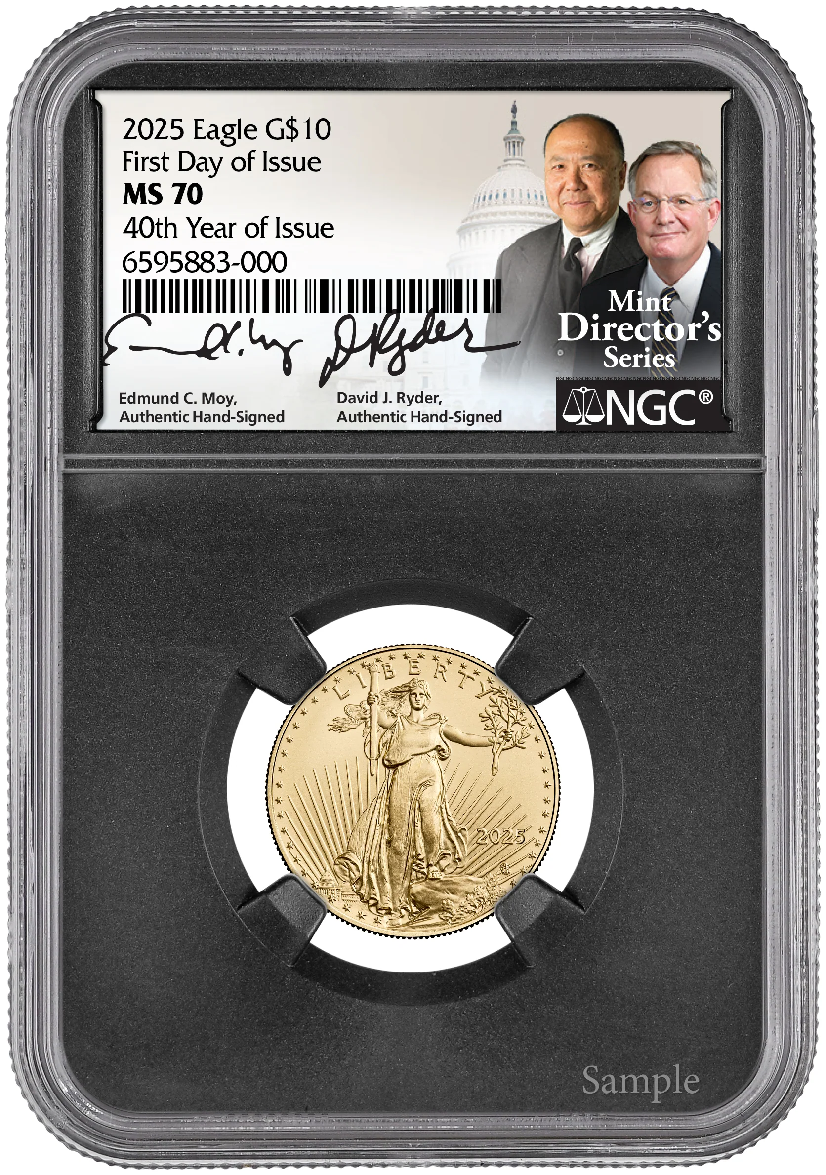 2025 GOLD EAGLE 4PC SET 40TH YEAR MS70 MOY/RYDER - Image 3