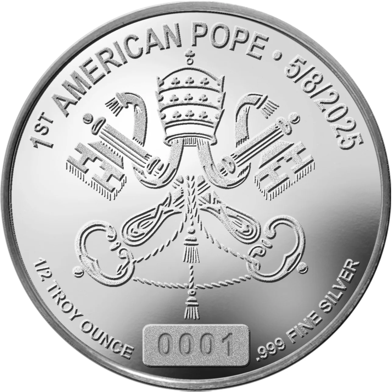 2025 POPE LEO XIV SILVER 1/2 OZ LTD 2025 - Image 3